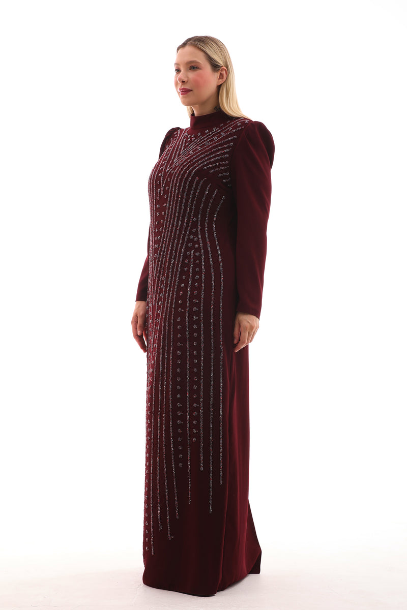 T&Y Frida Dress Burgundy