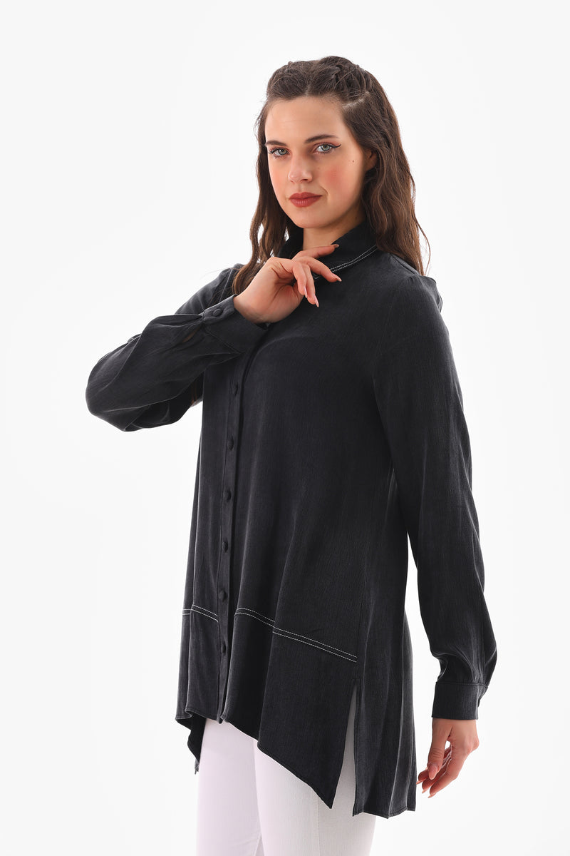 A&W Qupra Silk Shirt Black