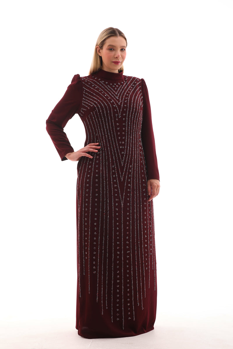 T&Y Frida Dress Burgundy