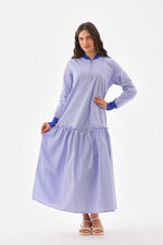 Invee 6389A Cotton Dress Light Blue