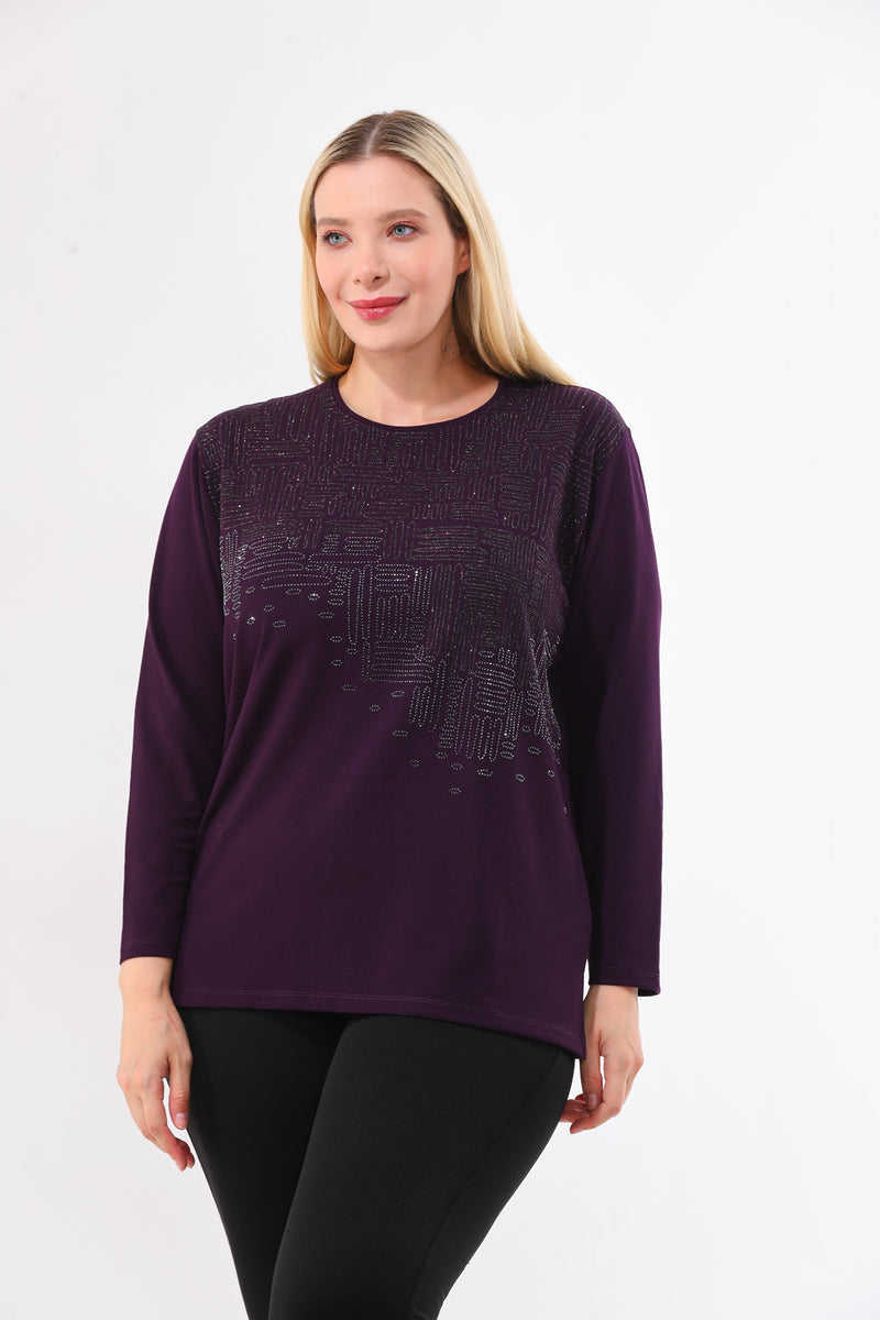N&A Moms Knitted Blouse Purple