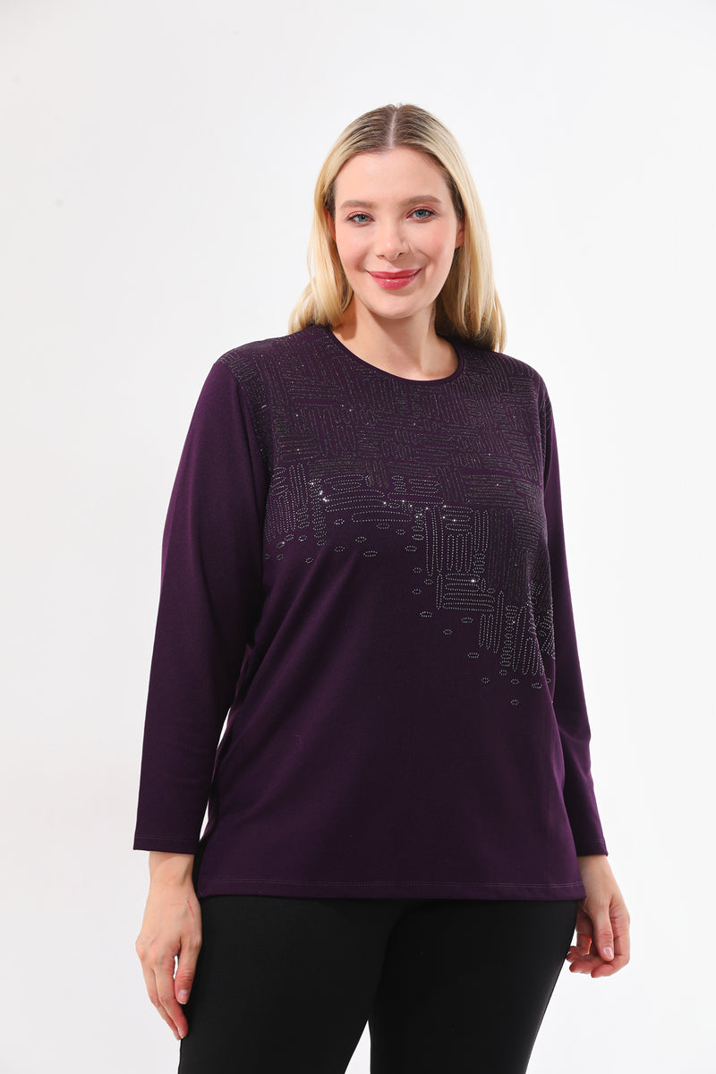 N&A Moms Knitted Blouse Purple