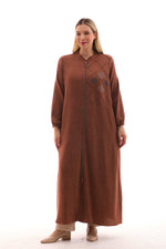 MSB Nervur Stone Long Cape Brown