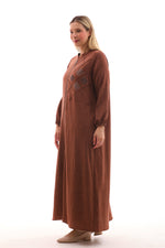 MSB Nervur Stone Long Cape Brown