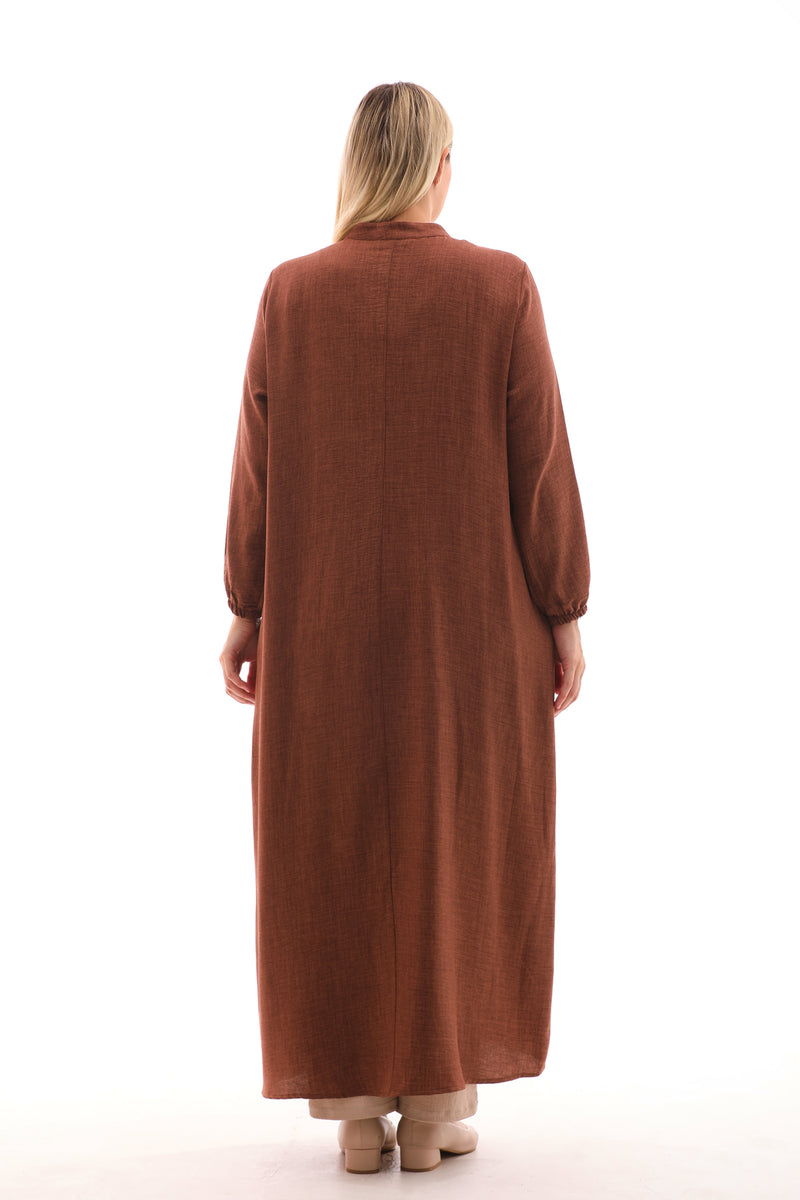 MSB Nervur Stone Long Cape Brown