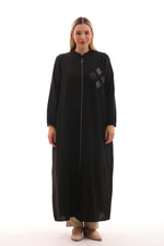 MSB Nervur Stone Long Cape Black