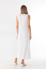 N&C 0614 Sleeveless Dress White