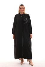 MSB Nervur Stone Long Cape Black