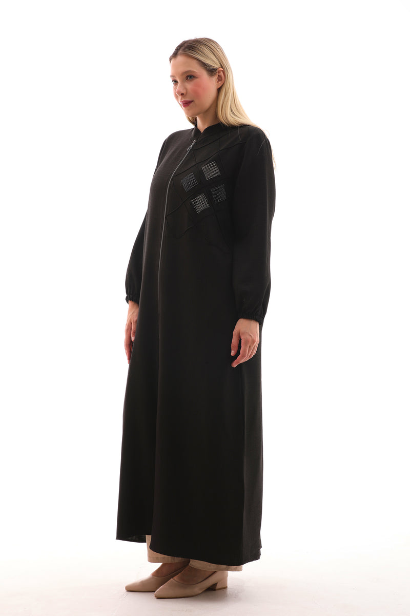 MSB Nervur Stone Long Cape Black