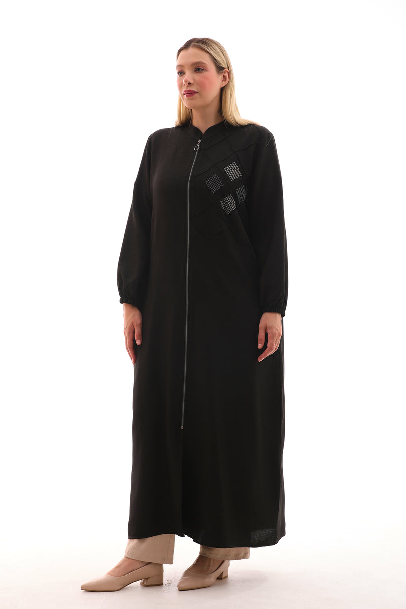 MSB Nervur Stone Long Cape Black