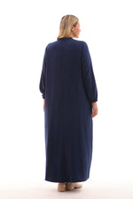 MSB Nervur Stone Long Cape Navy Blue