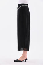 ISL Chiffon Pleated Skirt Black