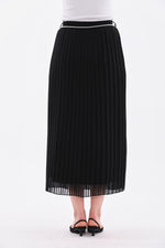 ISL Chiffon Pleated Skirt Black