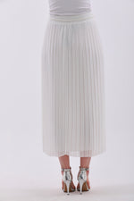 ISL Chiffon Pleated Skirt White