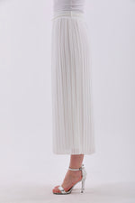 ISL Chiffon Pleated Skirt White