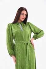 ISL Rhinestone Dress Green