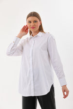 B&A Epaulette Dtld Shirt White