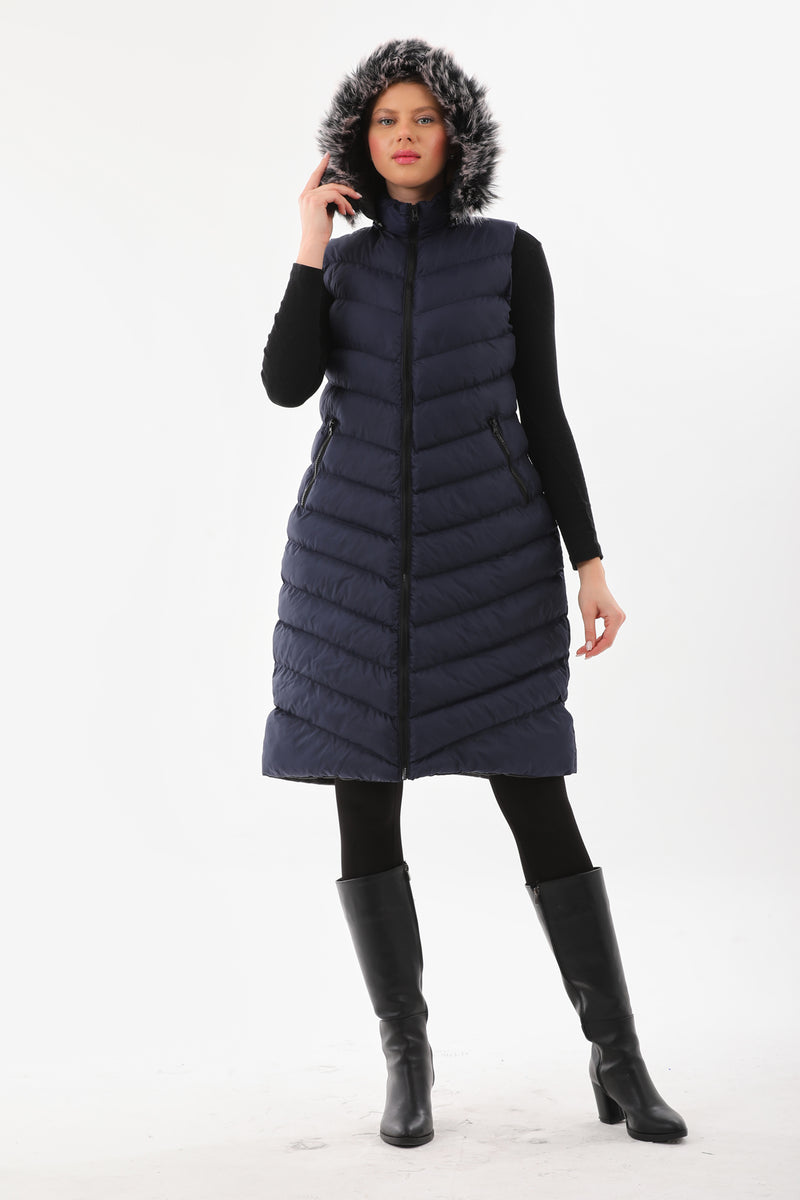 N&R Relax winter Vest Navy Blue