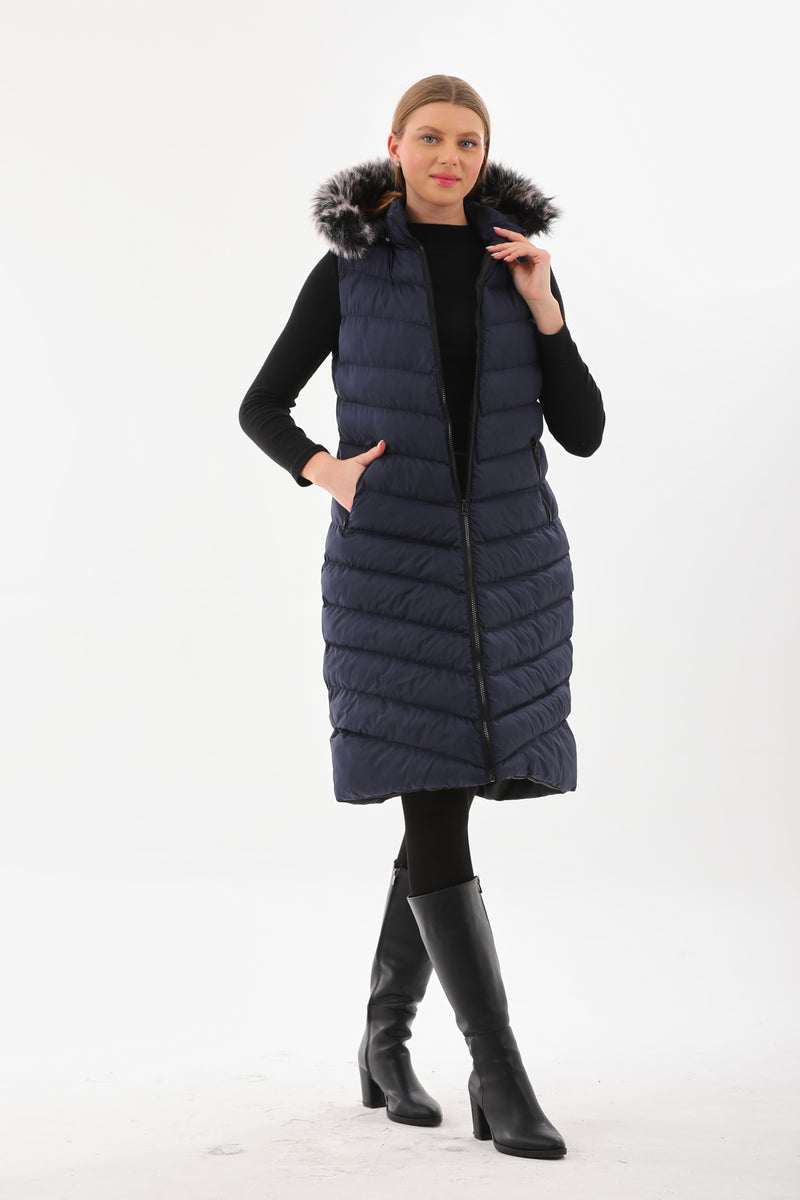 N&R Relax winter Vest Navy Blue