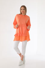 IKL Frilled Skirt Tunic Orange