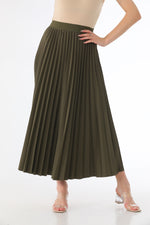 PUAN Pleated Skirt Khaki