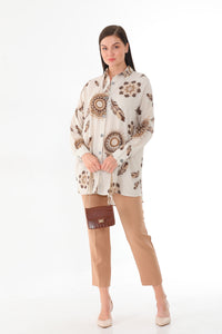 PLL 204A Tunic Mink&Cream