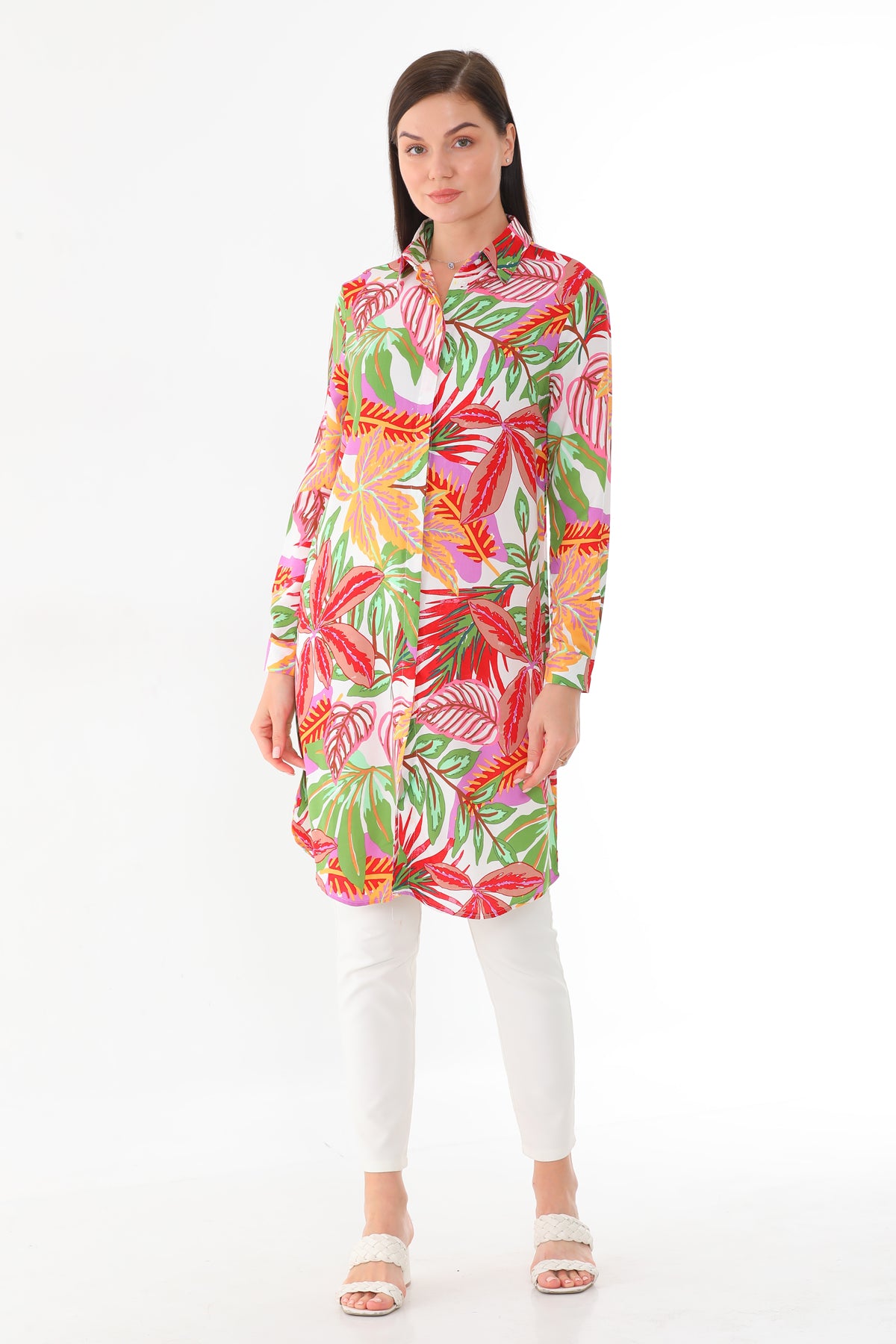 PLL 202A Plus Size Tunic Grass Green