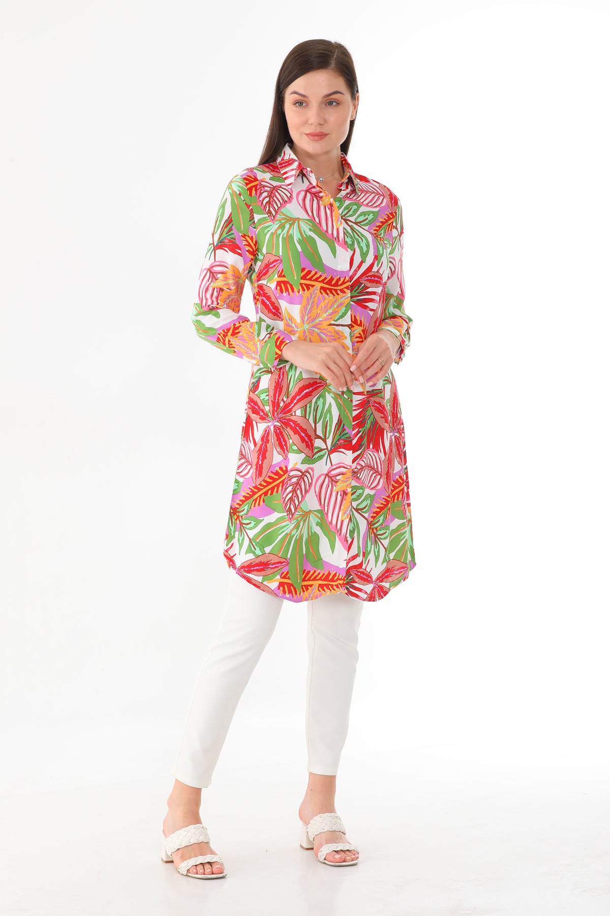 PLL 202A Plus Size Tunic Grass Green