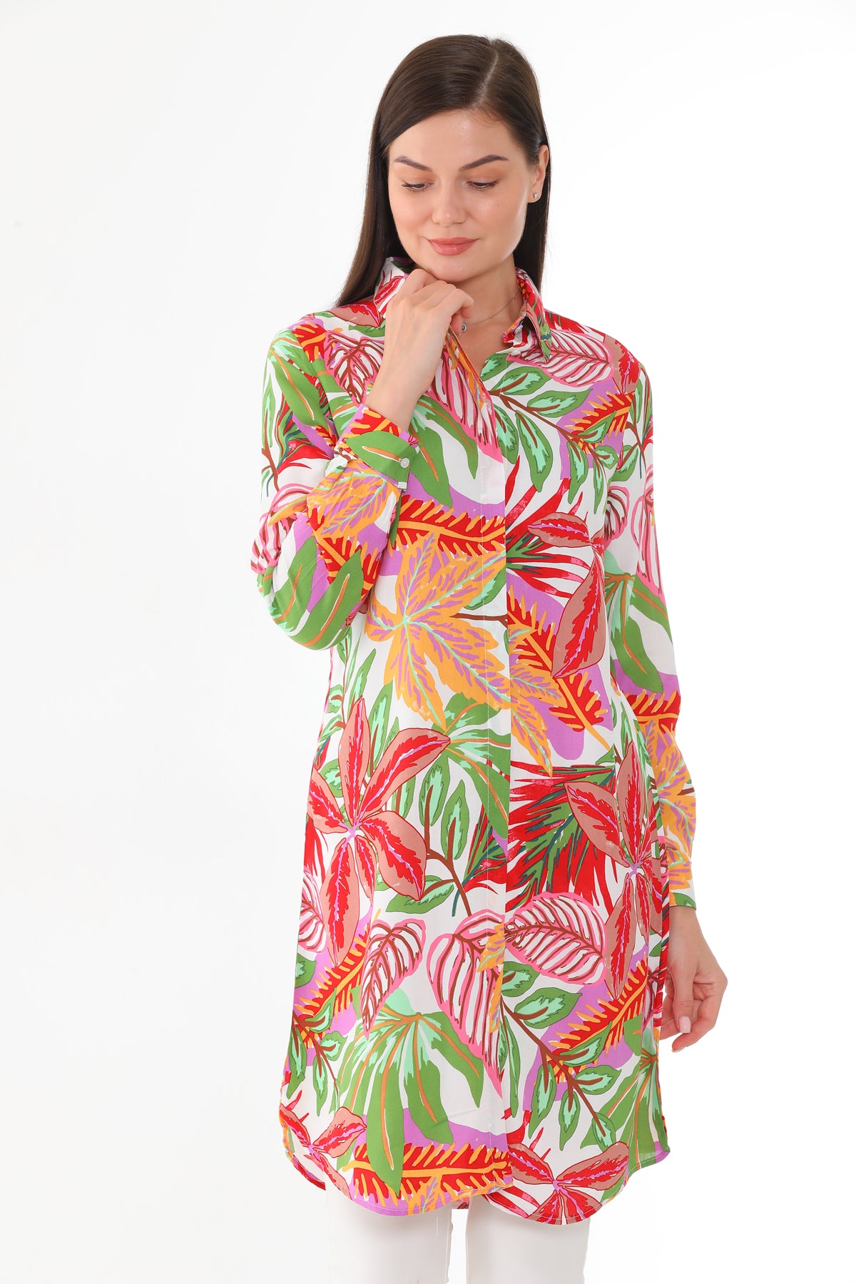 PLL 202A Plus Size Tunic Grass Green