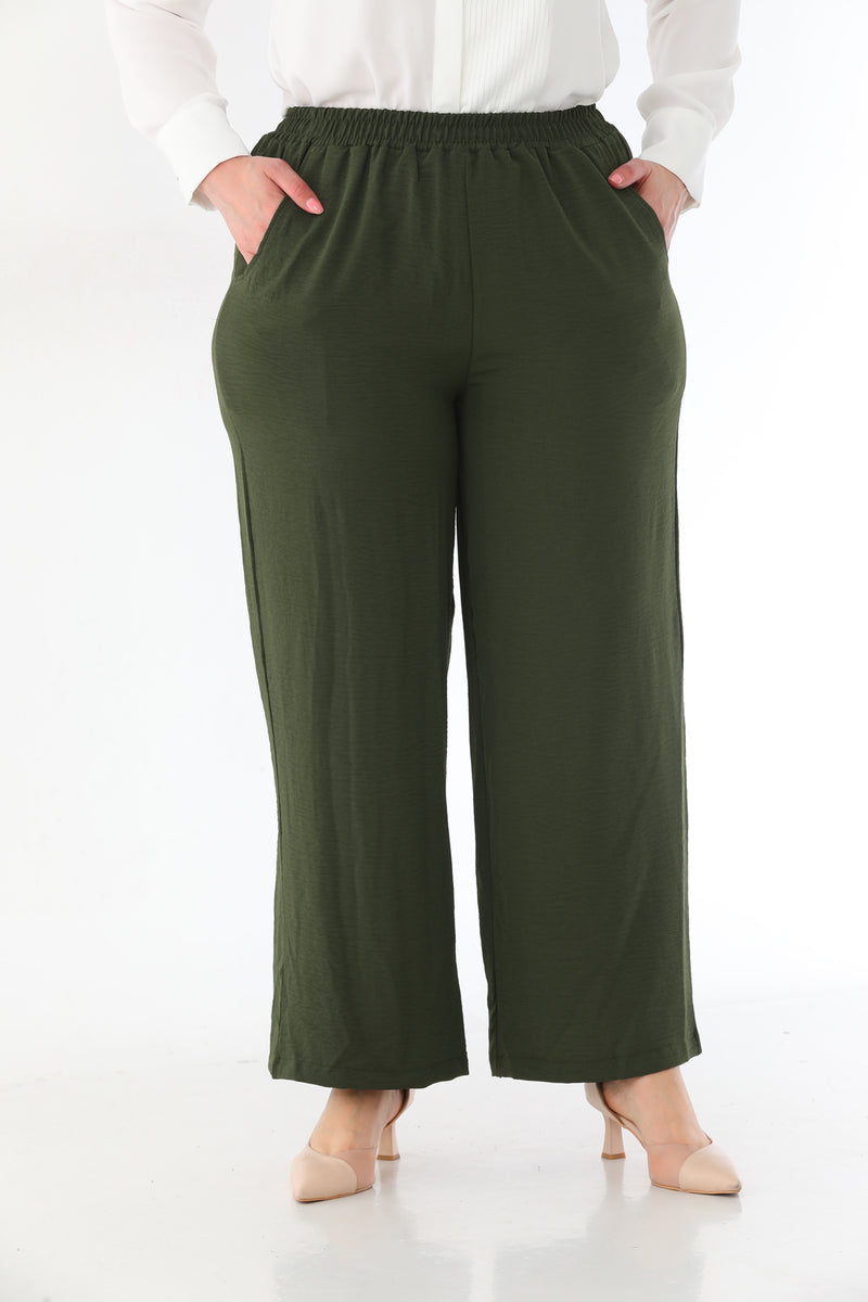N&C Plus Regular Pants Green