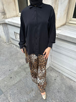 A&W Leopard Pants Set Black