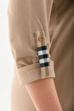 A&M Chequered Tunic Beige