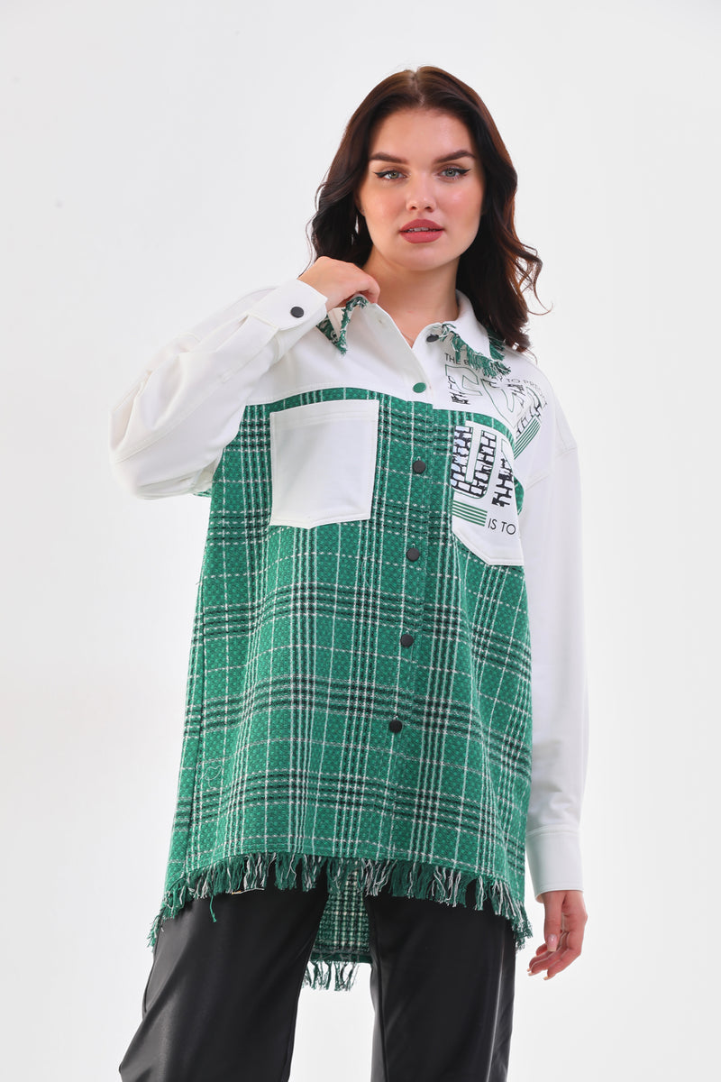 My3 Tartan Fabric Shirt Green