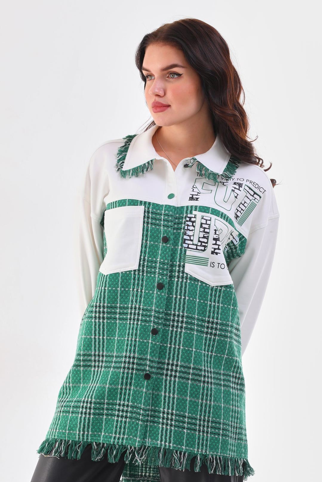 My3 Tartan Fabric Shirt Green