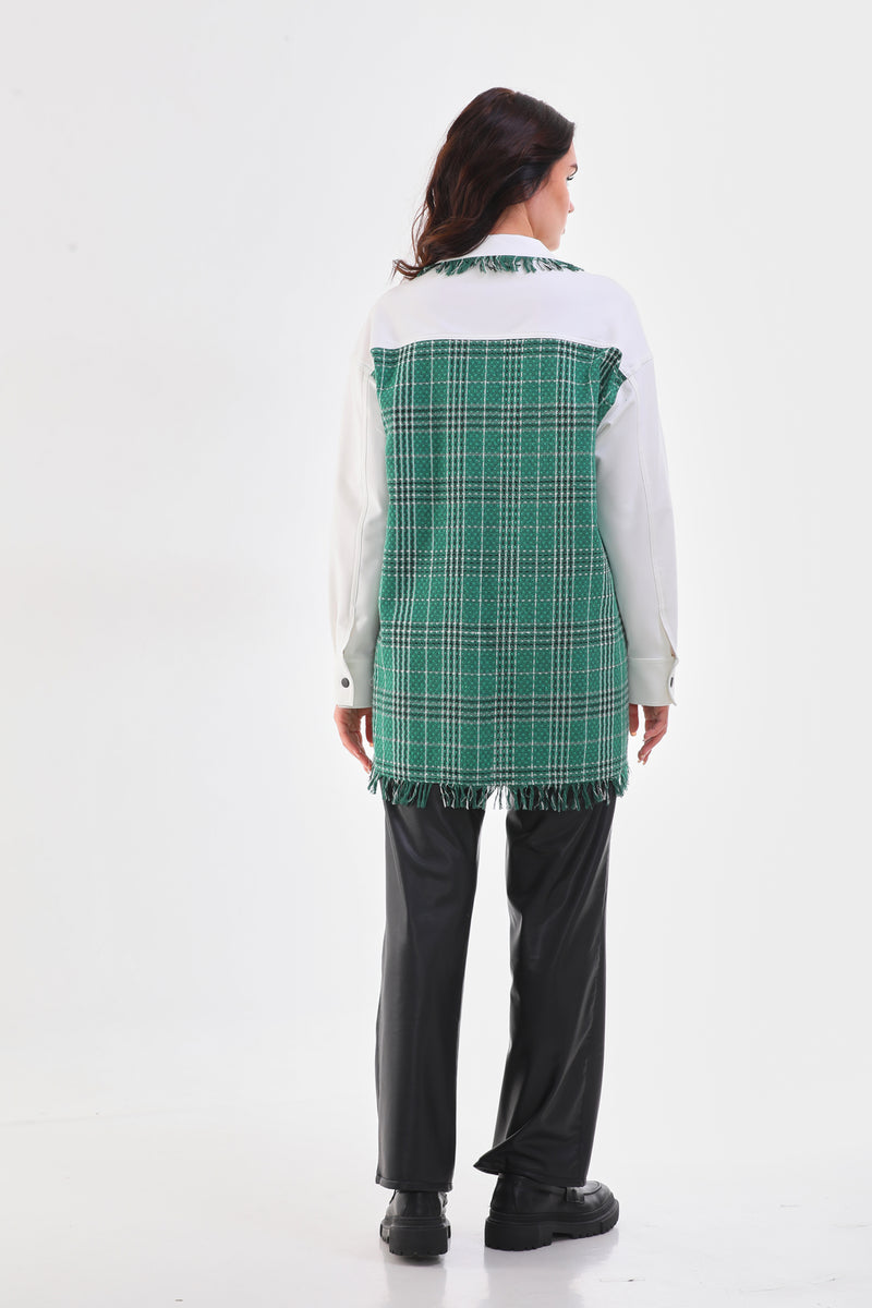 My3 Tartan Fabric Shirt Green