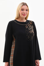 DL 221A Beaded Dtld Tunic Black