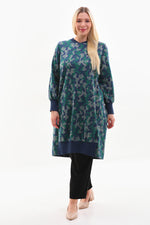 DL 210 Printed Tunic Navy Blue