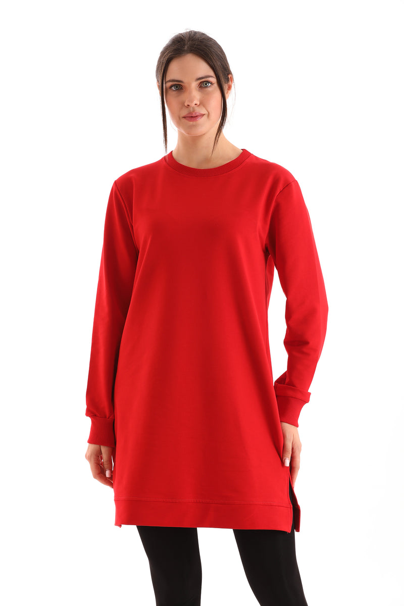 JMN Basic Cotton Tunic Red