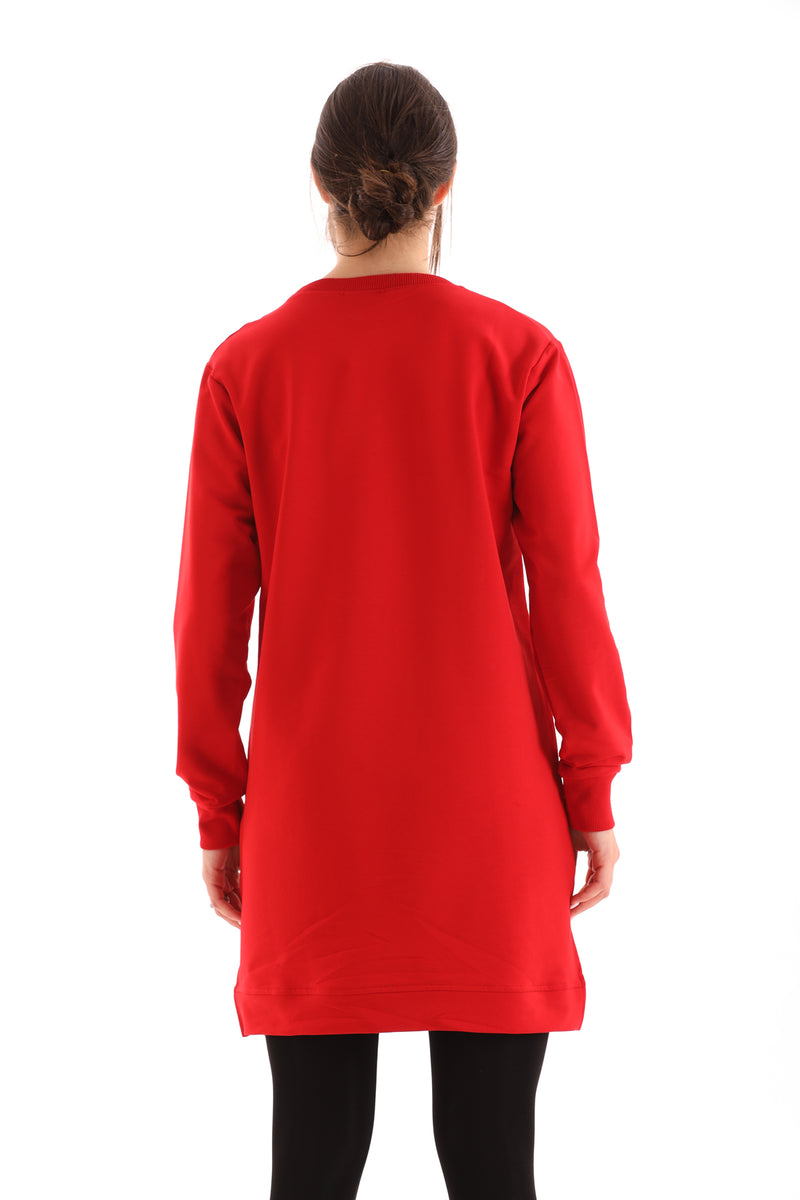 JMN Basic Cotton Tunic Red