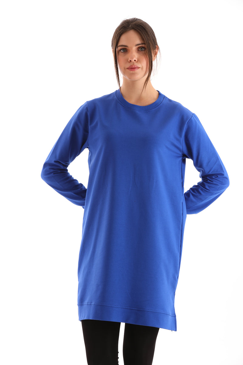 JMN Basic Cotton Tunic Sax Blue