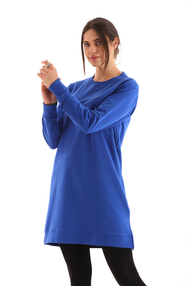 JMN Basic Cotton Tunic Sax Blue