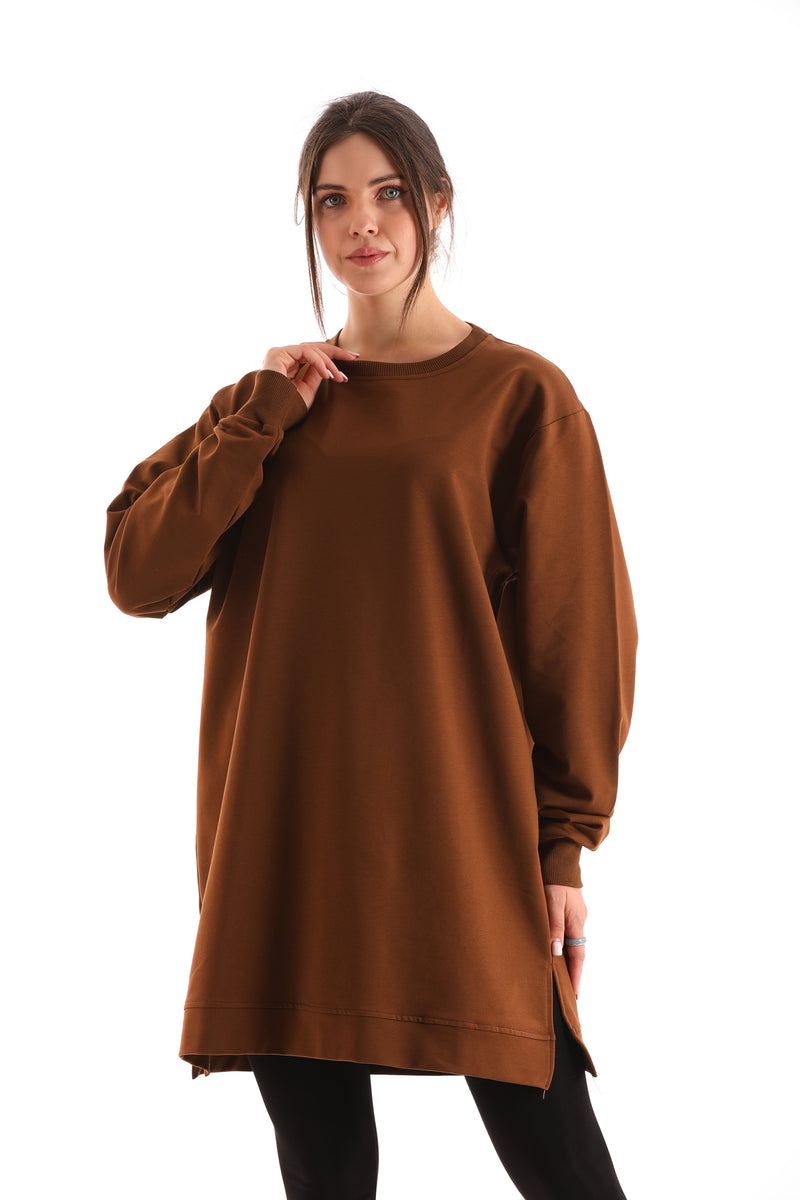 JMN Basic Cotton Tunic Brown