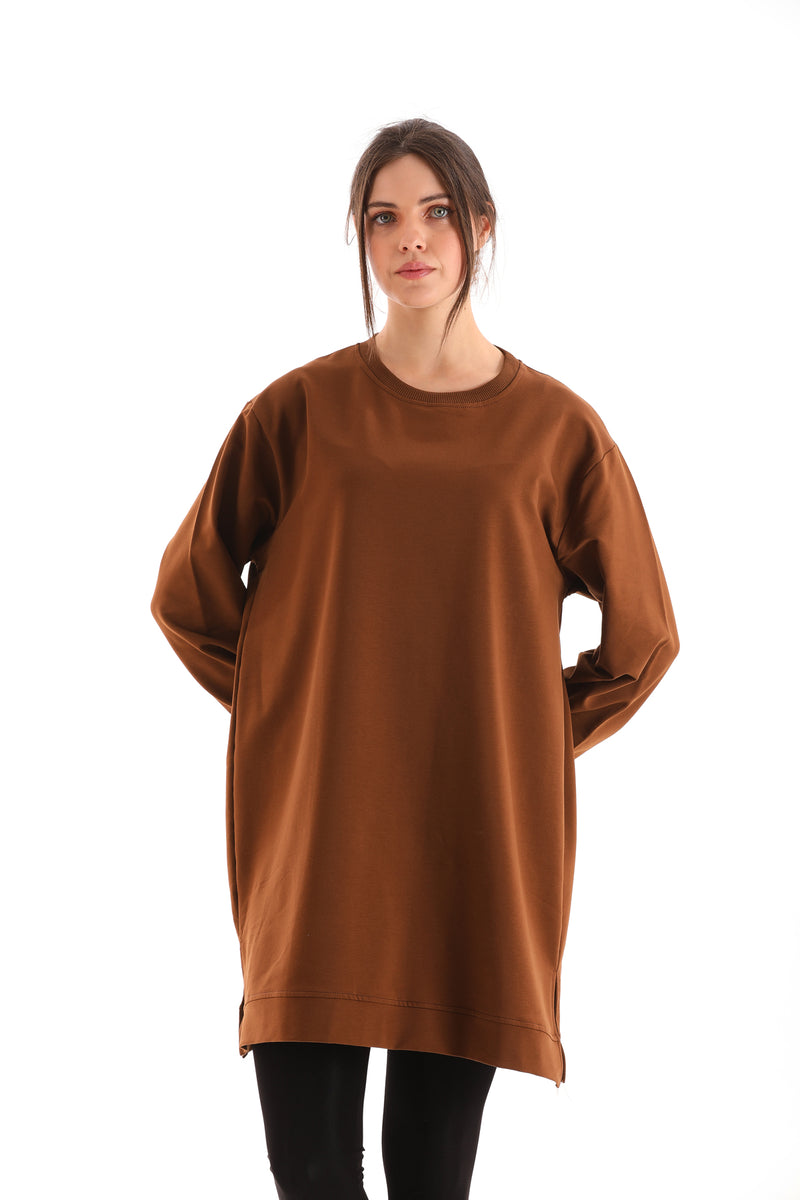 JMN Basic Cotton Tunic Brown