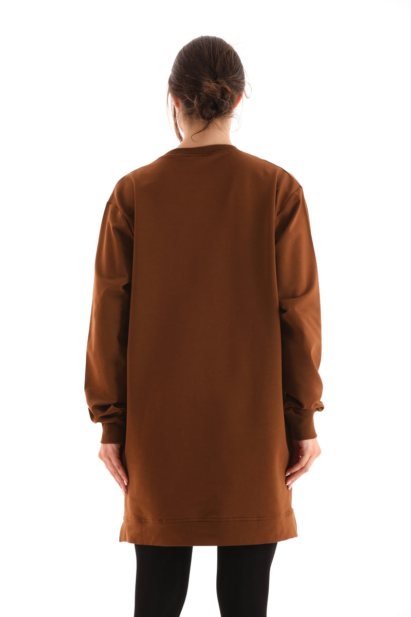 JMN Basic Cotton Tunic Brown