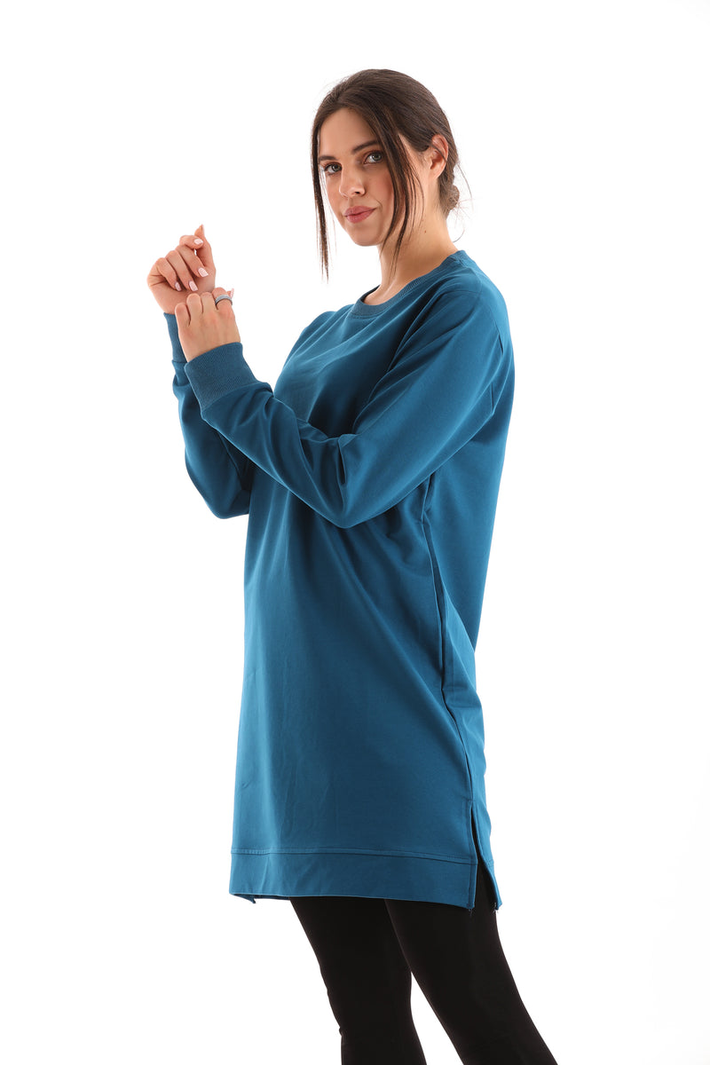 JMN Basic Cotton Tunic Petrol Blue