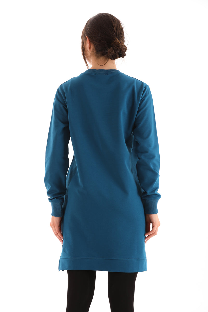 JMN Basic Cotton Tunic Petrol Blue