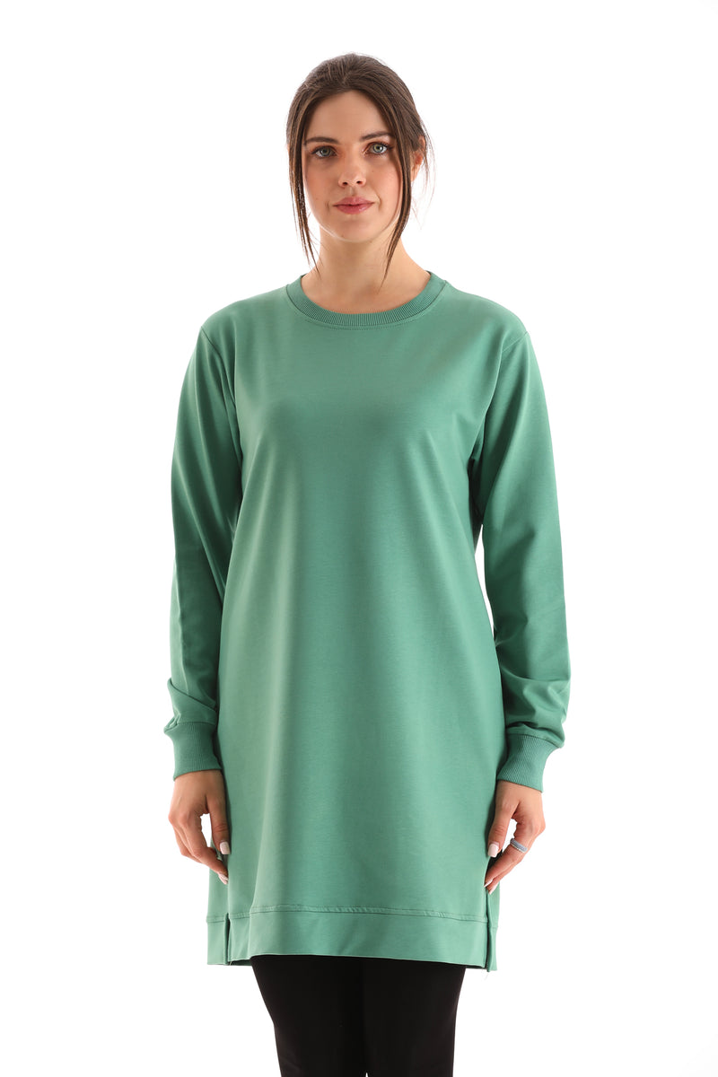 JMN Basic Cotton Tunic Almond Green