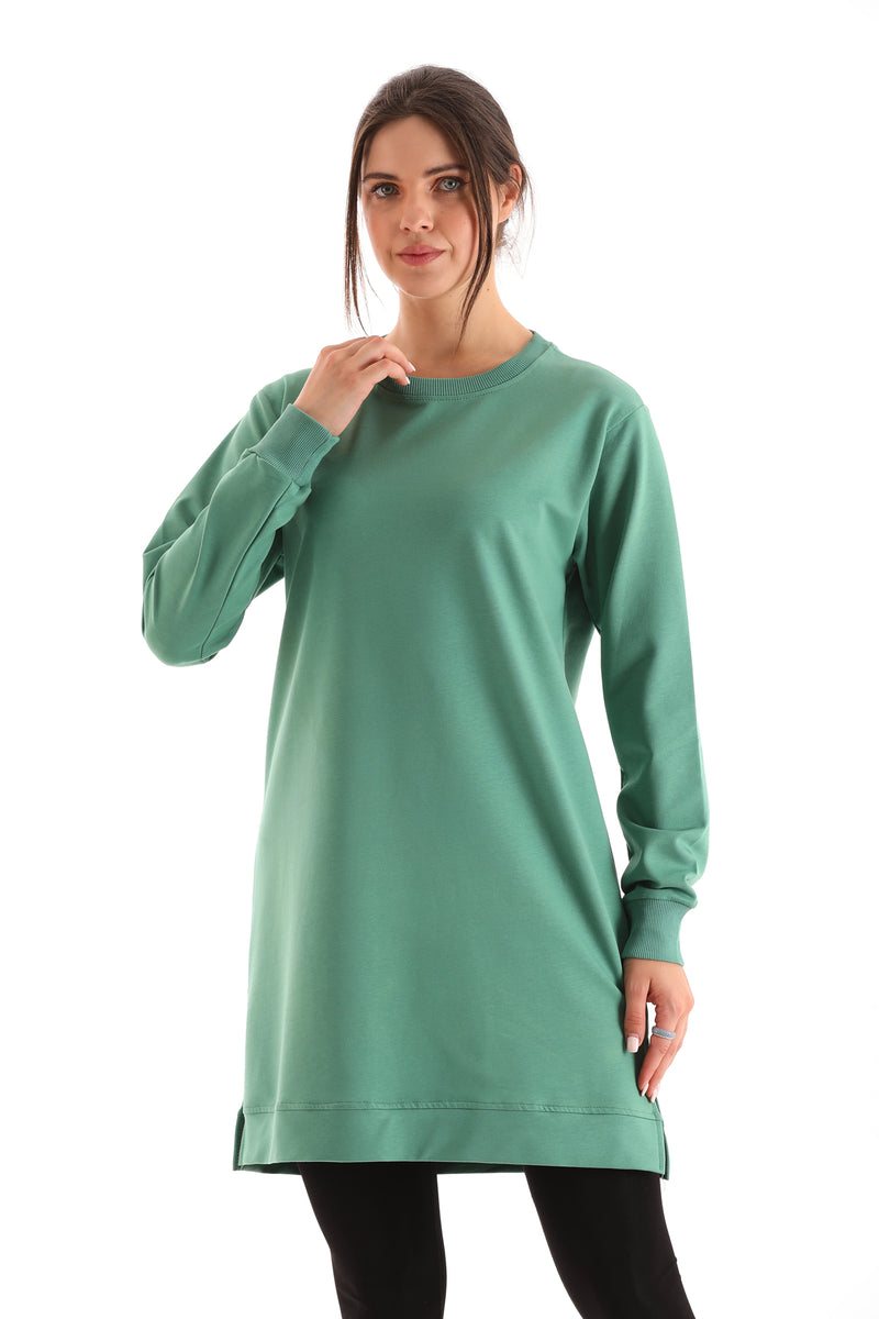 JMN Basic Cotton Tunic Almond Green