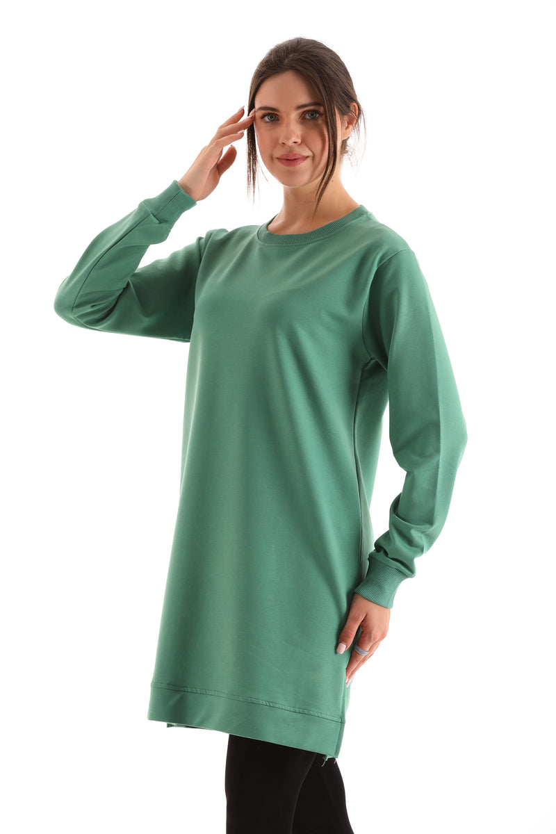 JMN Basic Cotton Tunic Almond Green