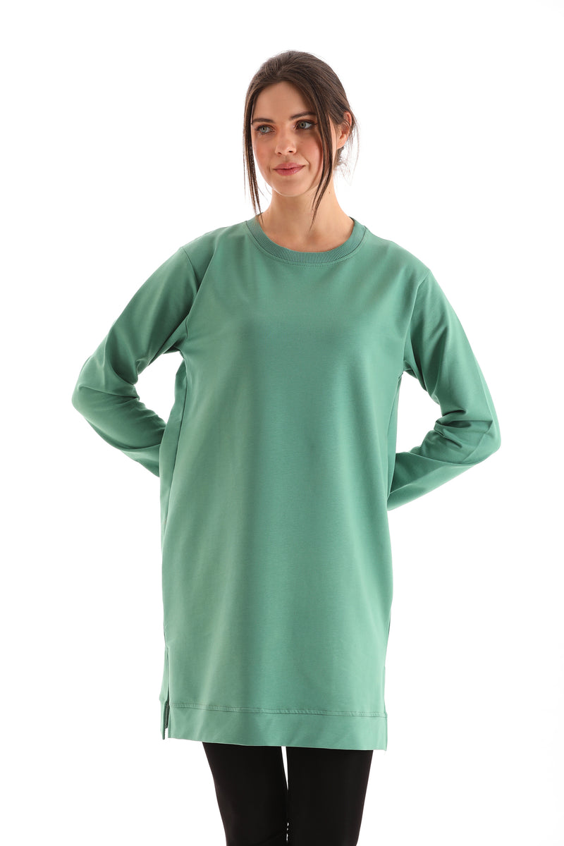 JMN Basic Cotton Tunic Almond Green